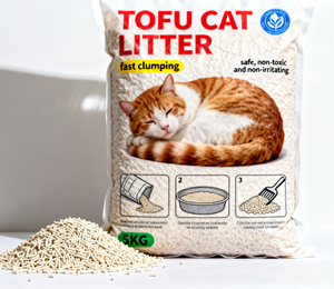 BENJIE Ecologisch Afbreekbare Stofarme Sterk Klontvormende Hoge Kwaliteit Bulk Strip Soja Flushable Tofu Kattenbakvulling 5kg - Product Image 1