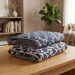PRABHAVA Couvre-lit double réversible imprimé numériquement, couleur vive, en coton VOILE MAL MAL 200 GSM, idéal été-printemps - Product Image 2