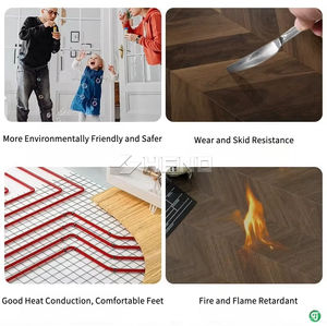 Revêtement de sol en vinyle SPC à clipser pour intérieur, design bois PVC de haute qualité, taille et couleur personnalisables - Product Image 4