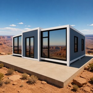 SUNRISE Casas Modulares Grandes, Estándares CE, Casa Prefabricada con Paneles Sándwich, Cabaña de 2 o 3 Dormitorios, Casa Contenedor Expandible - Product Image 1