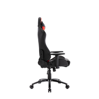 Chaise de Gaming Électrique Ergonomique Inclinable en Cuir PU, Réglable en Hauteur, Pivotante, avec Lumières LED, Support Dorsal et Massage, à Gaz 3 Positions