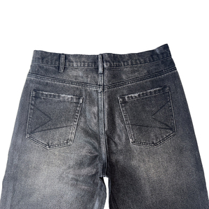 <span class=keywords><strong>Jean</strong></span> en Denim Ciré Vintage Designer Noir <span class=keywords><strong>Jean</strong></span> en Cire Chat Moustaches Décoloration et Ligne Centrale Décoloration Design Jeans en Cire <span class=keywords><strong>G</strong></span>-<span class=keywords><strong>star</strong></span> Raw pour Hommes - Product Image 4