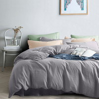 Parure de lit en lin français personnalisée, draps et housse de couette, 300 fils, qualité écologique, toutes saisons, fabriqué en Chine, vente en gros