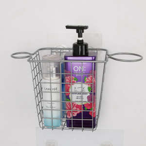 Organizador de baño montado en la pared de metal-Secador de pelo sin taladro y estante para toallas, para ahorrar espacio estante de almacenamiento (a prueba de herrumbre) - Product Image 3