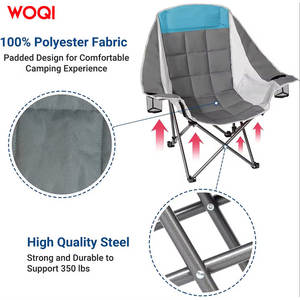 Silla Plegable Woqi para Exteriores, Camping y Jardín, con Marco de Aluminio y Tela Oxford Resistente, Extra Grande, Color Azul Cielo - Product Image 2