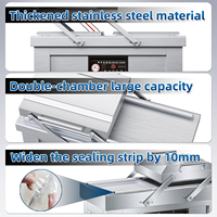 Mesin Vacuum Sealer Otomatis DZ600 Dua Ruang untuk Pengawetan Makanan Pabrik dengan Kemasan Kantong & Foil