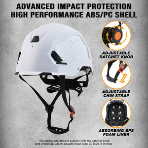 Casque de sécurité de type II, casque de chantier, ANSI Z89.1 classe E, protection latérale contre les impacts, coque en ABS, <span class=keywords><strong>suspension</strong></span> réglable à 4 points en <span class=keywords><strong>tissu</strong></span> à cliquet - Product Image 4
