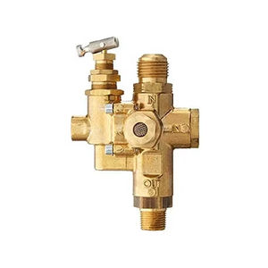 Комбинированный обратный клапан-разгрузчик <span class=keywords><strong>3</strong></span>-в-1 из высокопрочного металла, 1/2 дюйма (метрический) с фланцем для подключения к газовым и электрическим воздушным компрессорам, <span class=keywords><strong>3</strong></span>/8 дюйма (метрический) с наружной резьбой - Product Image 1