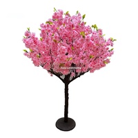 Arbre artificiel de cerisier en fleurs 200 cm en plastique renforcé de fibre de verre pour intérieur/extérieur, idéal pour mariages, hôtels, films et télévision, effet bionique