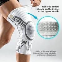 Genouillère de protection à compression tricotée avec bouton de réglage, fermeture magnétique souple et absorption des chocs pour le sport