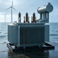 Transformateur triphasé immergé dans l'huile S11 100KVA pour applications d'électrification industrielle et rurale en poste de transformation