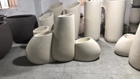 Pots de fleurs suspendus décoratifs écologiques au design classique, grande taille, pots de fleurs en fibre de verre pour l'extérieur, jardin domestique