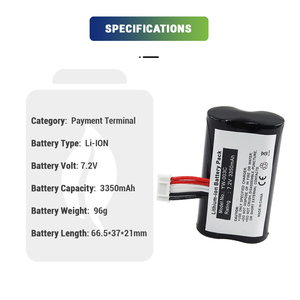 Revolbat Pax A930RTX A910S Vervangende POS Terminal Li-ion Batterijpakket 3350mAh 7.2V YW-003C YW-003 YW-008 Lithium Batterijpakket - Product Image 3