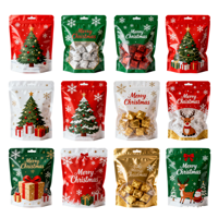Sacs d'emballage de Noël sur mesure pour bonbons, avec encoche de déchirement, design festif pour cadeaux de bonbons gélifiés et de gelée, idéal pour les fêtes