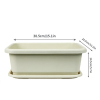 Jardinière carrée de haute qualité pour balcon, grande jardinière rectangulaire en plastique pour l'extérieur, pour les légumes