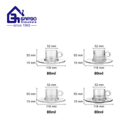 Gobelet en verre classique coloré, ensemble de 3 pièces, modèles spéciaux, vente en gros, blanc haute, gobelet en verre, couleur unie, café, thé, tasses à boire