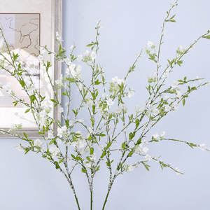 Grande branche artificielle de saule des neiges, 1 mètre de long, fleurs en soie plastique haute simulation pour mariage, décoration intérieure, accessoires de photographie - Product Image 2