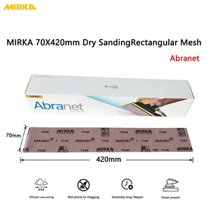 Finland Imported Mirka <strong>Abranet</strong> 70*420mm <strong>Sandpaper</strong> with a Felt Back for Dust-free Sanding and Putty Application - Product Image 2