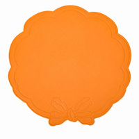 Napperon de table rond en PVC gaufré motif nœud, style dentelle européenne, imperméable, anti-taches, séchage rapide, pour la maison et la cuisine occidentale, diamètre 38 cm