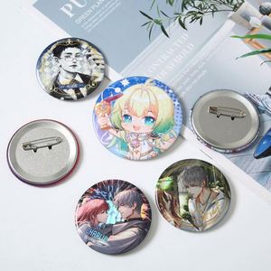Design Custom Cartoon Animated Mascot Angel Music & Love Plastic Circular Badges-Durable Promotional Pins - Product Image 2