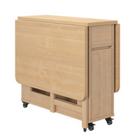 Bestseller Moderner Massivholz-Klapptisch mit Stühlen, Verstellbare Tischplatte, Beweglich für Kleine Wohnungen, Esszimmermöbel