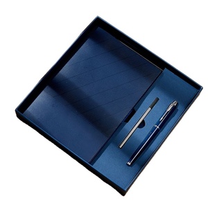 Khuyến mãi Chất lượng cao tùy chỉnh Nhật Ký máy tính xách tay Bộ quà tặng sang trọng PU da Hộp quà tặng máy tính xách tay và bút máy tính xách tay Bộ quà tặng - Product Image 1