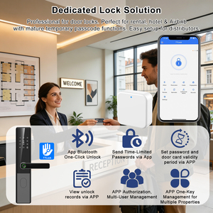 Home High Security Intelligent Digital Tuya Wifi Electronic Fingerprint Smart Door <b>Lock</b> With App Biometric Authentication Sec - Product Image 5