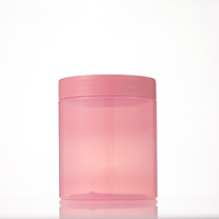 Bocaux en plastique transparent PET avec couvercles en bambou personnalisés, blancs, pour crèmes cosmétiques, 100g, 50g, 200g, pour soins de la peau