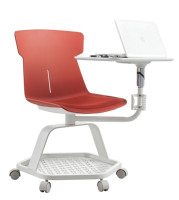 Chaises d'école universitaire populaires sud-américaines Fauteuil pivotant d'extérieur avec nœud de bras mobile unique Fauteuil unique pour étudiants
