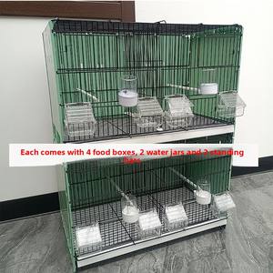 Nouvelle <span class=keywords><strong>Cage</strong></span> à oiseaux en métal à motif solide pour l'élevage de canaris or <span class=keywords><strong>Finch</strong></span> perruche grise perruche inséparable oiseaux de compagnie - Product Image 3