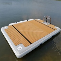 Point de chute populaire enrouler quai de yacht gonflable quai de jet ski flottant pont de ponton plate-forme de quai gonflable pour la natation