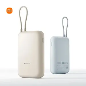 Cargador de batería portátil con cable incorporado de Xiaomi, versión de bolsillo de 10000mAh, adecuado para teléfonos Xiaomi