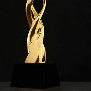 Brillante 2022 squisita resina metallo premio trofeo sfera di cristallo color <span class=keywords><strong>oro</strong></span> globo sulla parte superiore - Product Image 2