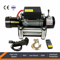 Treuil électrique robuste 12V 24V DC avec frein antidérapant et télécommande sans fil, 2 tonnes, pour 4x4, SUV, camion tout-terrain, remorque