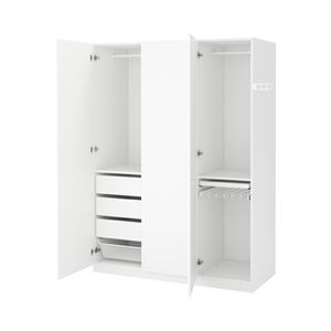 Armoire à vêtements Prima Bestselling Products Design Essentialist Armoire noire et blanche avec miroir - Product Image 2