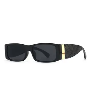 Óculos de sol UV400 retrô quadrados transparentes da moda universal para todos os estilos 2024
