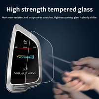 Clé de voiture universelle en alliage d'aluminium avec télécommande LED, application téléphonique, clé de voiture modifiée sans clé