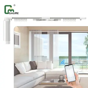 Galime Factory Smart House Motorized Curtain System TUYA Automatic Electric Curtains Smart Curtain With Track