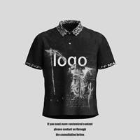 Polo imprimé léopard style punk urbain – Vêtements de haute qualité en gros pour chemises décontractées personnalisées pour hommes