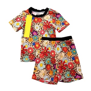 Conjunto de Pijamas de Bambu Personalizado para Crianças DH ODM, Ecológico, com Manga Curta, 2 Peças, Roupas para Meninas Bebê - Product Image 4