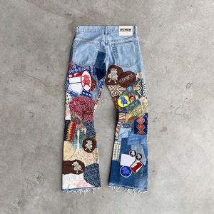 DiZNEW Fabricant de vêtements en denim, jeans patchwork personnalisés de haute qualité, vente en gros, pantalons imprimés multicolores, nouvelle tendance de la mode - Product Image 3