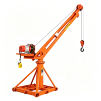 Mini-Bauaufzug 200kg 12m, 220V/380V Drehkran, Reinkupfermotor, Verdrehsicheres Stahlseil