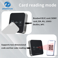 Escáner de Códigos QR 2D NFC Inteligente Sin Contacto, Lector de Tarjetas de Escritorio USB RFID con Código QR 1D de 125khz y IC de 13.56Mhz para Control de Acceso