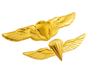 Épinglette personnalisée <span class=keywords><strong>en</strong></span> forme d'ailes 3D, médailles d'<span class=keywords><strong>or</strong></span> des États-Unis Épinglette d'<span class=keywords><strong>ange</strong></span> avec insigne de parachutiste de 1976 et fermoir papillon - Product Image 2