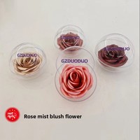Fabricant chinois de maquillage OEM/ODM transfrontalier sur mesure : illuminateur et blush en poudre en forme de pétale, modèle DDPK0593