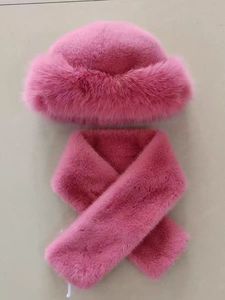 Automne et hiver mode écharpe pour adultes <span class=keywords><strong>fille</strong></span> chaud en peluche croix Rex lapin fourrure chapeau écharpe <span class=keywords><strong>ensemble</strong></span> - Product Image 3