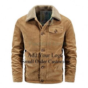 Chaqueta con cuello de solapa polar cálida a la moda para hombre - Product Image 3