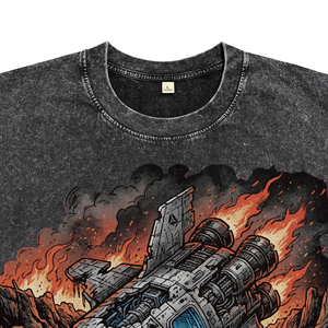 Camiseta Superior 100% Algodón con Estampado de Punto, Hombros Caídos, Ajuste Holgado, para Hombre, Personalizada con Lavado Ácido y Teñido de Prenda, Proveedor Líder - Product Image 3