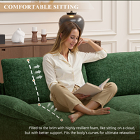Modulares, erweiterbares, wandelbares Ecksofa-Set, bequemer Cloud Ottoman, L-Form, 6-Sitzer, Chenille-Schlafsofa, tiefe Schaumstoffpolsterung, Massagefunktion