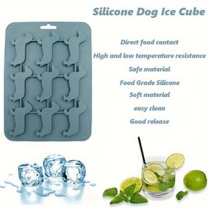 Teckels antiadhésifs Silicone chien forme moule bac à glaçons bonbons <span class=keywords><strong>chocolat</strong></span> Pet traiter Silicone tapis de cuisson plateau - Product Image 6